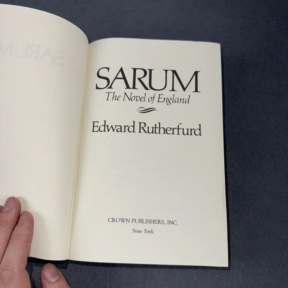 Sarum : The Novel of England by Edward Rutherfurd‎ FN 1st ed / 1st Print HCDJ